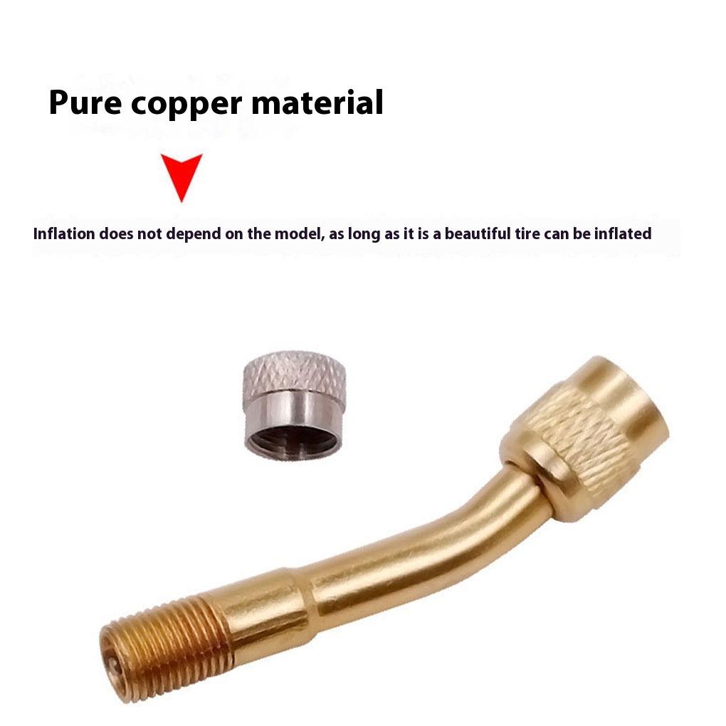 3piece Tire Valve Extension Brass Inflation Nozzle Extender 45/90/135 Degrees Tire Valve Extender