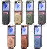 2 in 1 Detachable Magnetic Cards Solt Wallet Case For Samsung Galaxy Z Flip 7 FE 6 5 4 5G Flip6 Flip5 Vertical Bag cowboy Cover