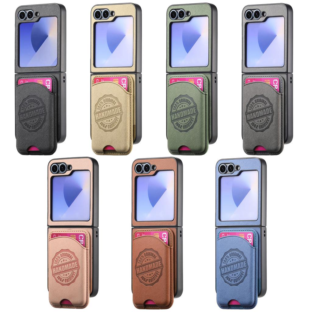 2 in 1 Detachable Magnetic Cards Solt Wallet Case For Samsung Galaxy Z Flip 7 FE 6 5 4 5G Flip6 Flip5 Vertical Bag cowboy Cover