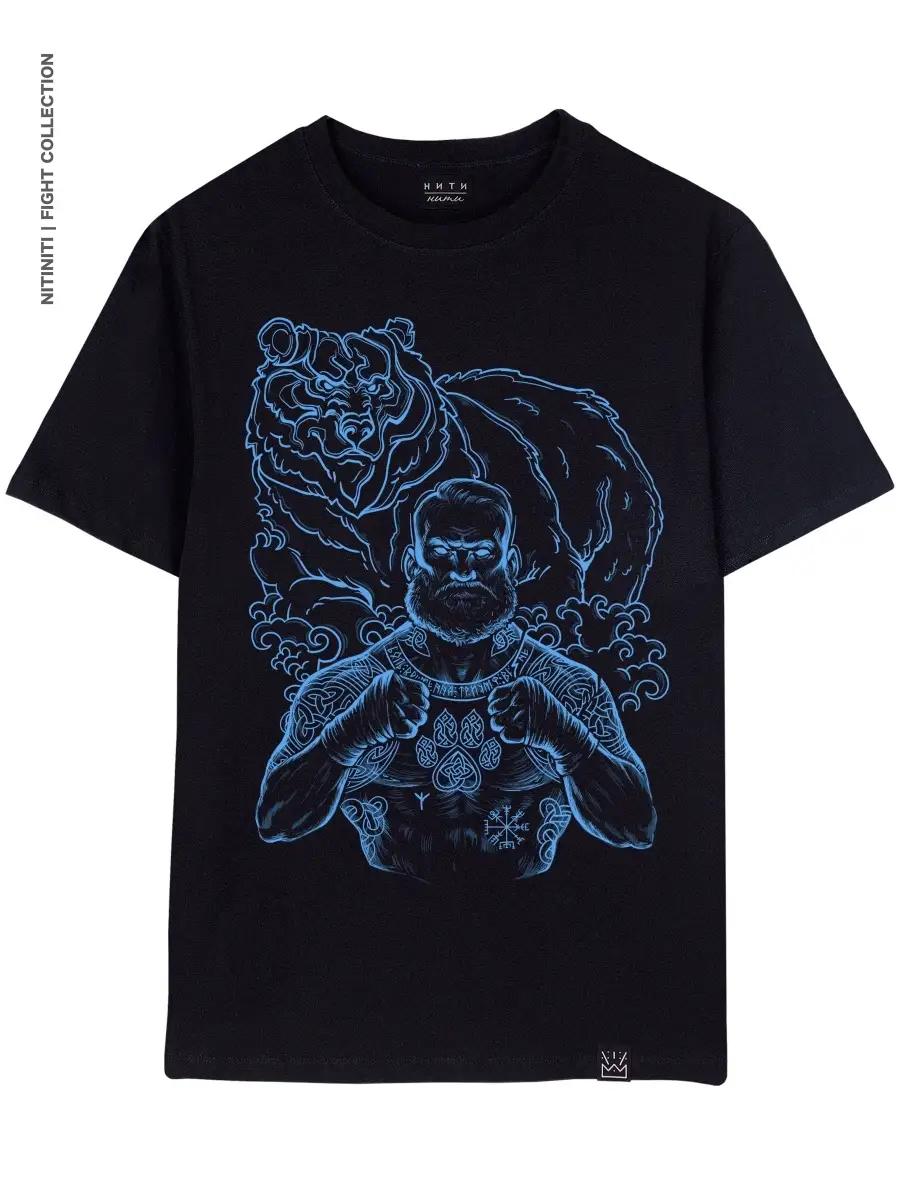 T-shirt with fighter print S