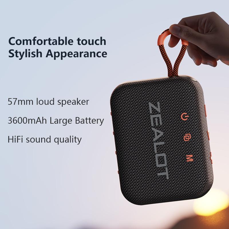 ZEALOT S75 10W Wireless Speakers Outdoor Portable Subwoofer Speaker Waterproof IPX 6 Wireless Speaker Dual Pairing,3000mAh.