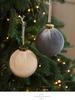 Velvet Fabric Christmas Tree Hanging Ornament - Decorative Ball