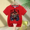 A-class pure cotton children's T-shirt summer thin design boy and girl cartoon print breathable sweat absorbing round neck T-shirt
