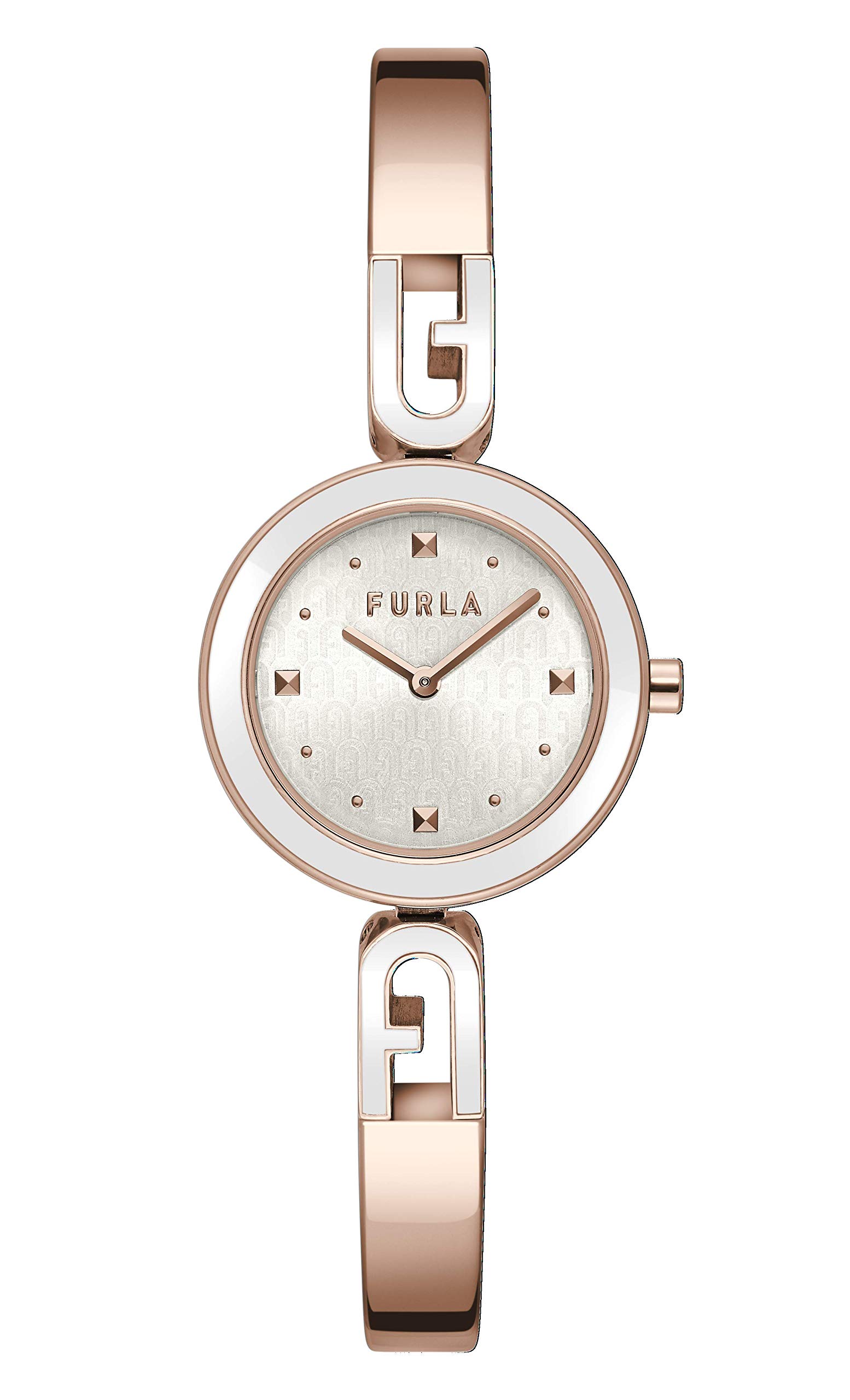 

Watch FURLA BANGLE White Dial Stainless Steel Quartz 28MM Watch Jewelry Accessory WW00010006L3 Pink [Furla] Women s [Item] рожевий