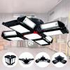Bright Led Garage Light Deformable Ceiling Lighting with Adjustable Panels Shop Work Lamps for Storage Warehouse Workshop Light