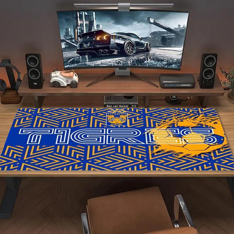 Tigres UANL Logo Color Mouse Pad Large Gaming Table Cushion Non-slip Laptop Tablet Big Mousepad XXL Mat Mini PC Playmat With Lock edge