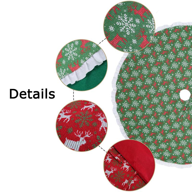 WTEMPO Winter Christmas Tree Mat for Home Party Christmas Tree Skirt Printed Xmas Tree Skirt Holiday Indoor Outdoor Activity Decorations