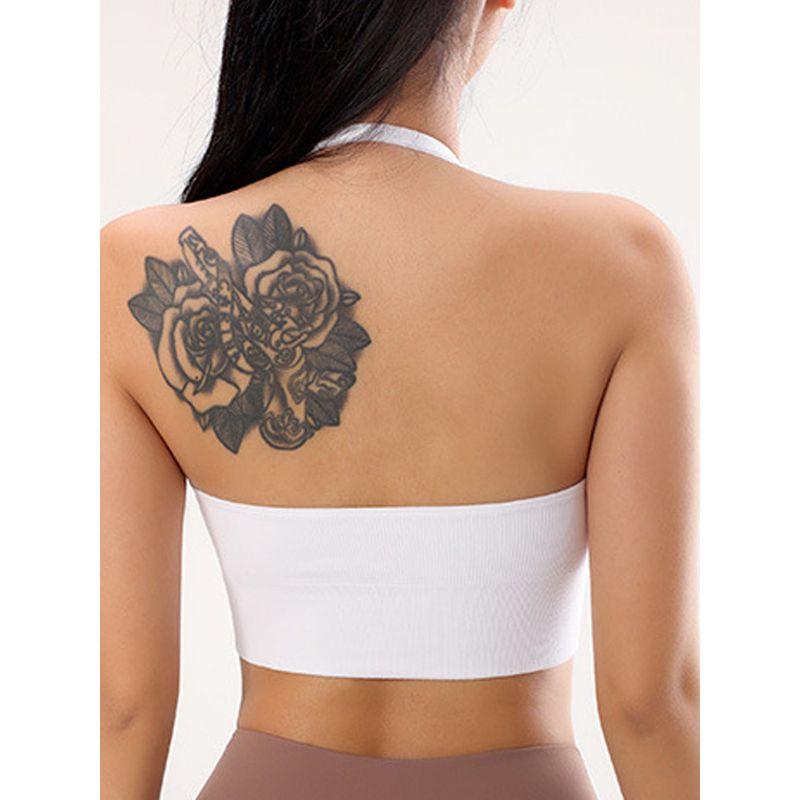 Hanging Neck Deep V Triangle Cup Seamless European and American Fitness Bra Adjustable Shoulder Strap Beauty Back Running Yoga Base Vest