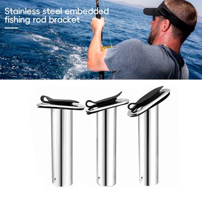 15 / 30 / 90 Degree Stainless Steel Flush Mount Fishing Rod Holder Boat Rod Holders for Marine Boat Yacht