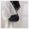 New Fashion Saddle Bag for Women Simple Style Faux Leather Shoulder Crossbody Purse Casual Commute Handbag