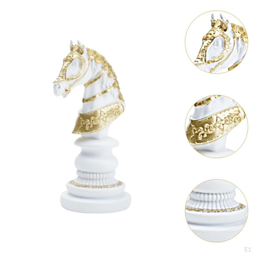 Chess Pieces Statue Resin Figurine Elegant Ideal Gift Unique Tabletop Ornament