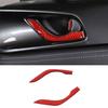 Red Carbon Fiber Interior Door Handle Strip Sticker For Mazda MX-5 Miata 2016-23