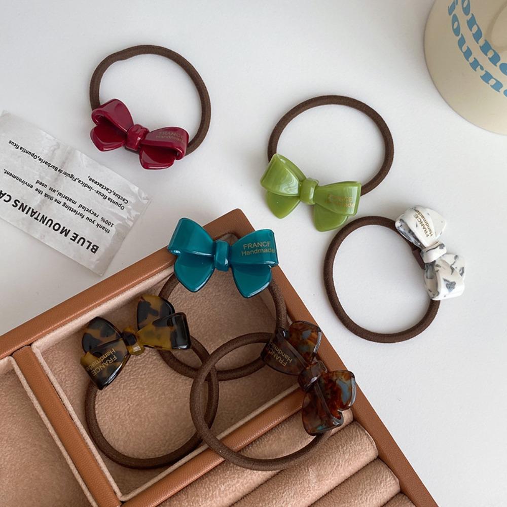 Ponytail Holder Acetic Acid Hair Tie Korean Style Hair Rubber Bands Bowknot Hair Rope Girls