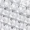 132Keys Transparent Keycaps 10mm Profile Keycap Set for Mechanical Keyboards with Color Lighting Side/Top Print