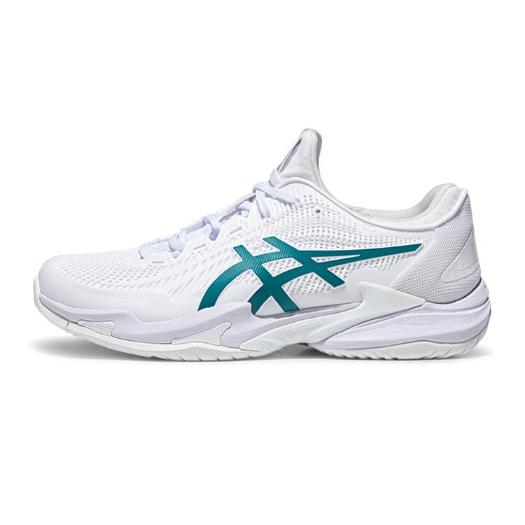 ASICS Court FF 3 Tennis Shoes Men s White/Green 1041A574-100 45