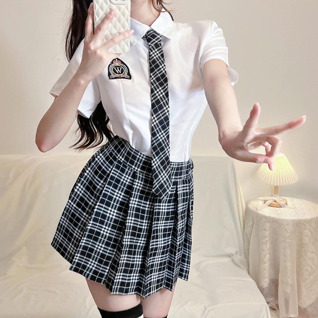Sexy JK Uniform Cosplay Popular and Sailor Mini Checked Pleated and Perfect for High School and College Perfect for Photo School Cultural Entrance and
