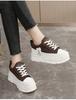 Fashion Women Platform Shoes Spring/Autumn Outdoor Comfortable Lace Up Heightened Thick Sole Sneakers Versatile Student Skateboard Shoes