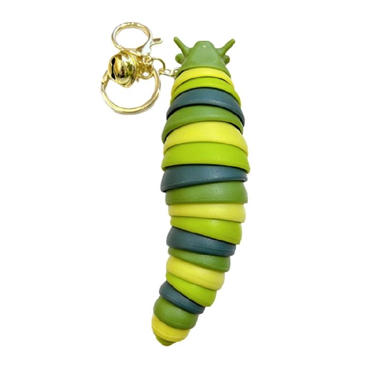 Colorful Caterpillars Plastic Keychain Creative and Cartoon Animal Bag Pendant