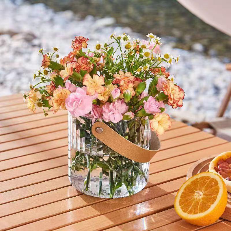 PET Ice Bucket High-value Household Portable Transparent Basket Beer Barrel Champagne Wine Fruit Storage Basket Home Accessories