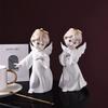 Fairy Garden European Ceramic Figures Lovely Angel Home Decor Miniatures Arts and Crafts Supplies Best for Christmas Gifts