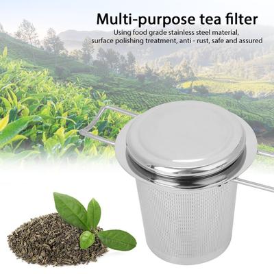 Folding Handle Metal Cup Strainer Stainless Steel Mesh Tea Filter Loose Leaf Tea