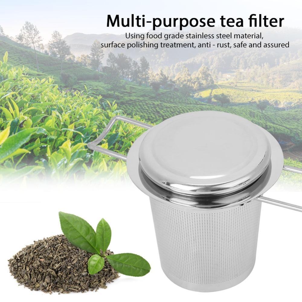 Stainless Steel Mesh Metal Cup Strainer Folding Handle Tea Strainer Loose Leaf Tea