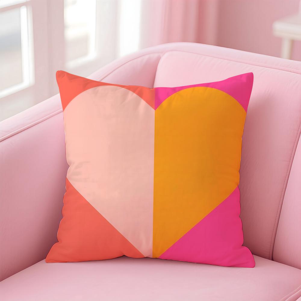 Moderne Pinke Liebe Kunst Luxuriöse Kissenhülle Kissenbezug Weicher Freundlicher Stoff Verdeckter Reißverschluss