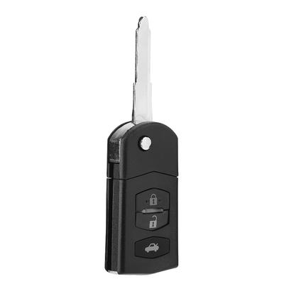 Mando a distancia de coche de 3 botones Llave plegable abatible Carcasa Cubierta de la hoja Apto para MAZDA 2 3 5 6 RX8 MX5