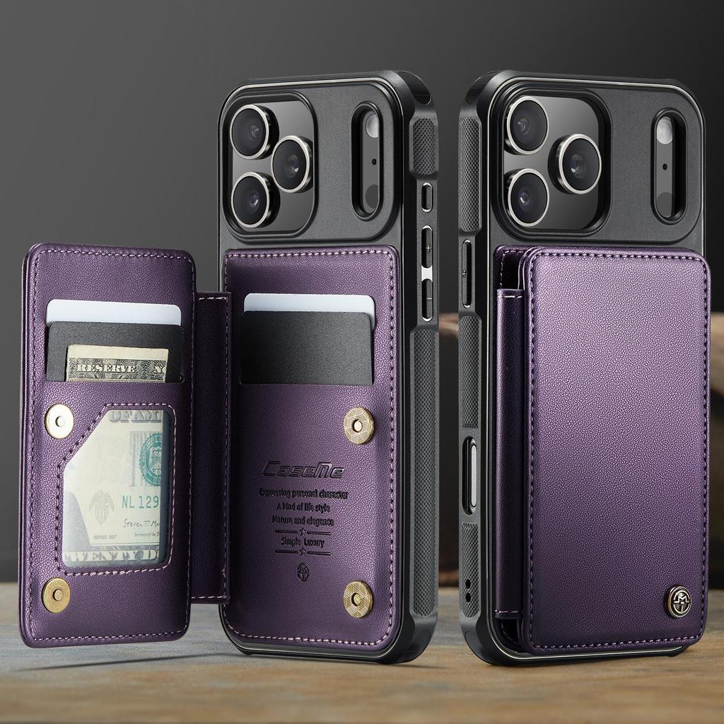 Wallet Card Holder Case for iPhone 17 16 15 14 13 12 11 Pro Max XS XR 6 7 8 Plus SE2 Artificial Leather Cover