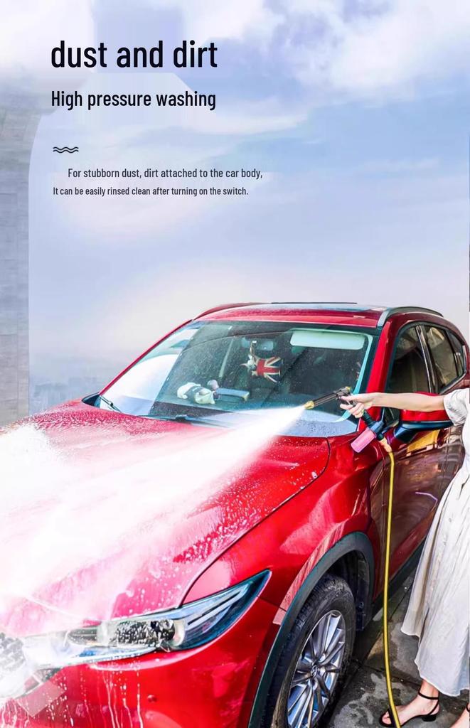 High-Pressure Soft Hose Spray Gun for Car Washing and Garden Watering