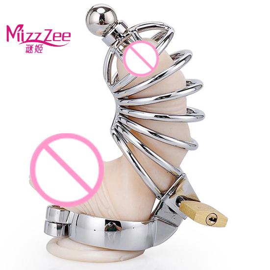 Metal Penis Massager Cock Ring Toys Sexualeed Chastity Lock Cage Body