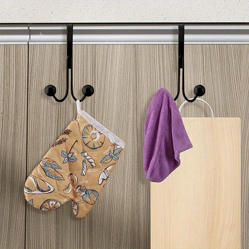Iron Door Hanger 1pc No Nail Wardrobe Door Hangers, Metal Craft Coat Multi-Purpose Double-Ended Hanger