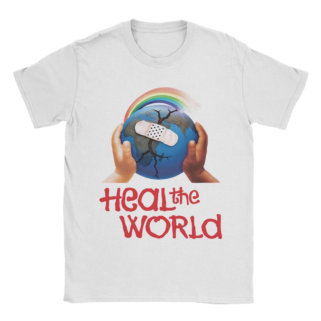 Earth Day Walk For Mj T Shirt Unisex Unisex Pure Cotton Funny Tshirt Round Neck Heal The World Tee Shirt Short Sleeve Tops Big Size