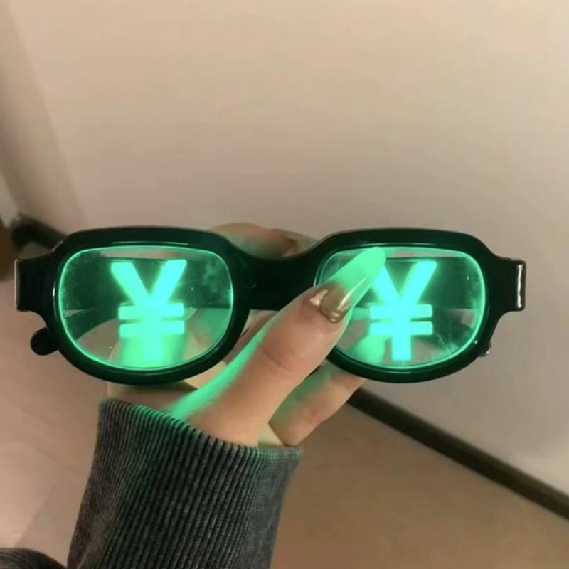 Funny Led Glowing Glasses Special Effect Luminous Glasses Cool Anime Flash Eye Glasses Sense Of Technology Eyewear For Party
