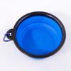 1000ml Collapsible Dog  Folding Silicone Bowl Pet Outdoor Travel Portable Puppy Food Container Feeder With Carabiner