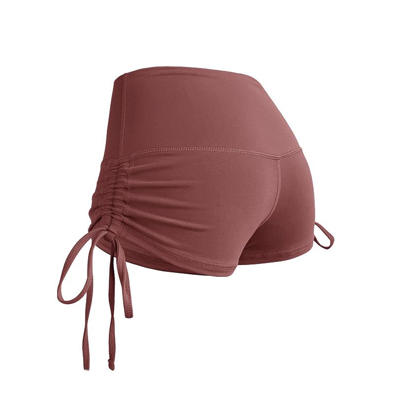 

Women s Plus Size High Elastic Tie-Up Peach Butt Lift Yoga Shorts XL