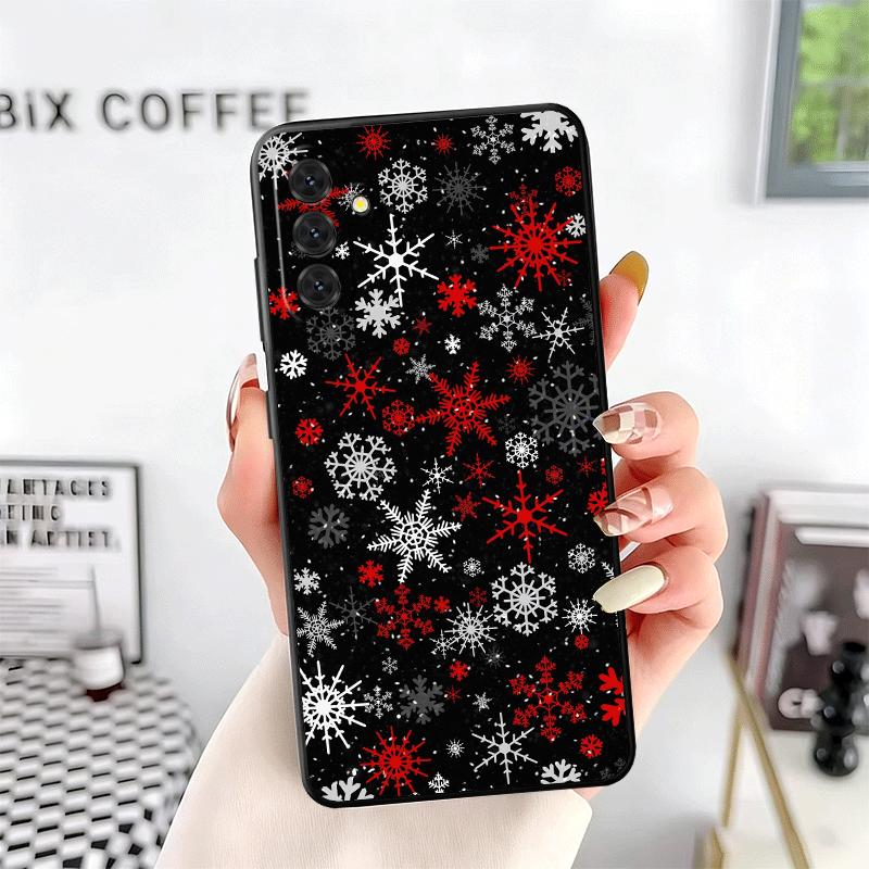 Snow Snowflake Winter Cold Soft Phone Case for Samsung A17 A37 A57 A16 A26 A36 A56 A15 A25 A35 A55 A14 A24 A34 A54 A13 A23 A33 A
