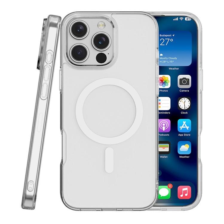 2024 New Magnetic Phone Cover for IPhone15 14 13 Pro Max Magnet clear Silicone Cases for iPhone 15 16 Wireless Charging case For iPhone 15&Case & Strap&Opp Bag
