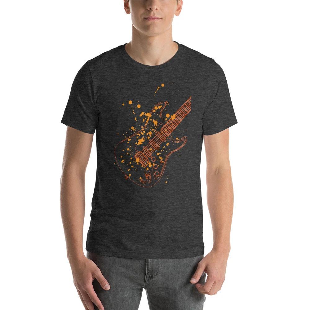 My orange guitar Unisex T-Shirt, rock star, guitars, guitarist, rocker, music M