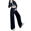 Tie-dye lazy wide-leg pants women's spring and autumn new high-waisted drape and thin loose sweatpants casual sports trousers