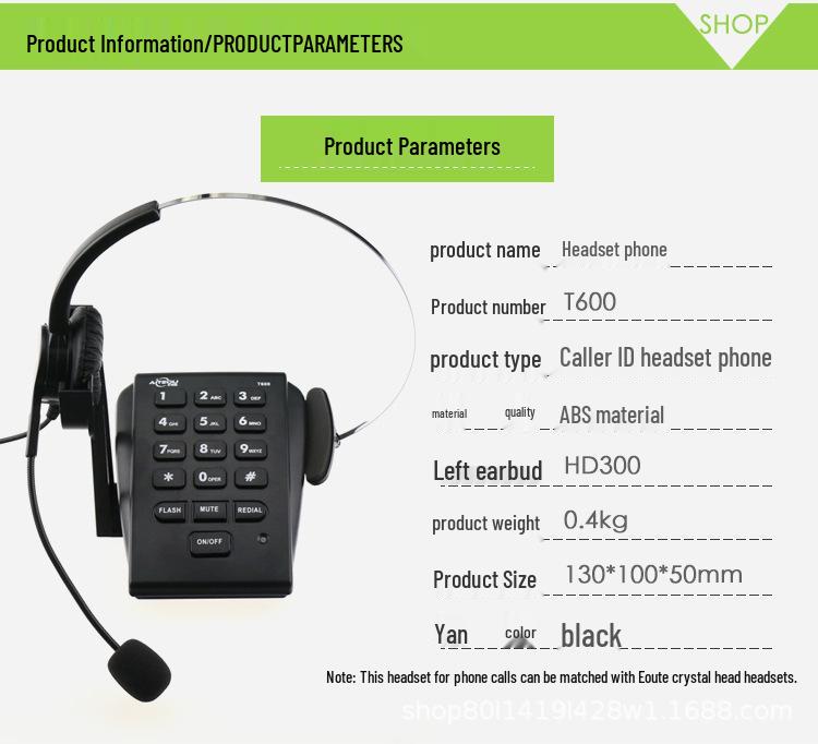 Aiteou A600H Noise-Cancelling Call Center Headset