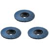 3Pcs Flat Flap Discs 75mm Grinding Wheels Wood Cutting For Angle Grinder 75mm 3 Inch Aperture 10mm 120 Grains Of Sand