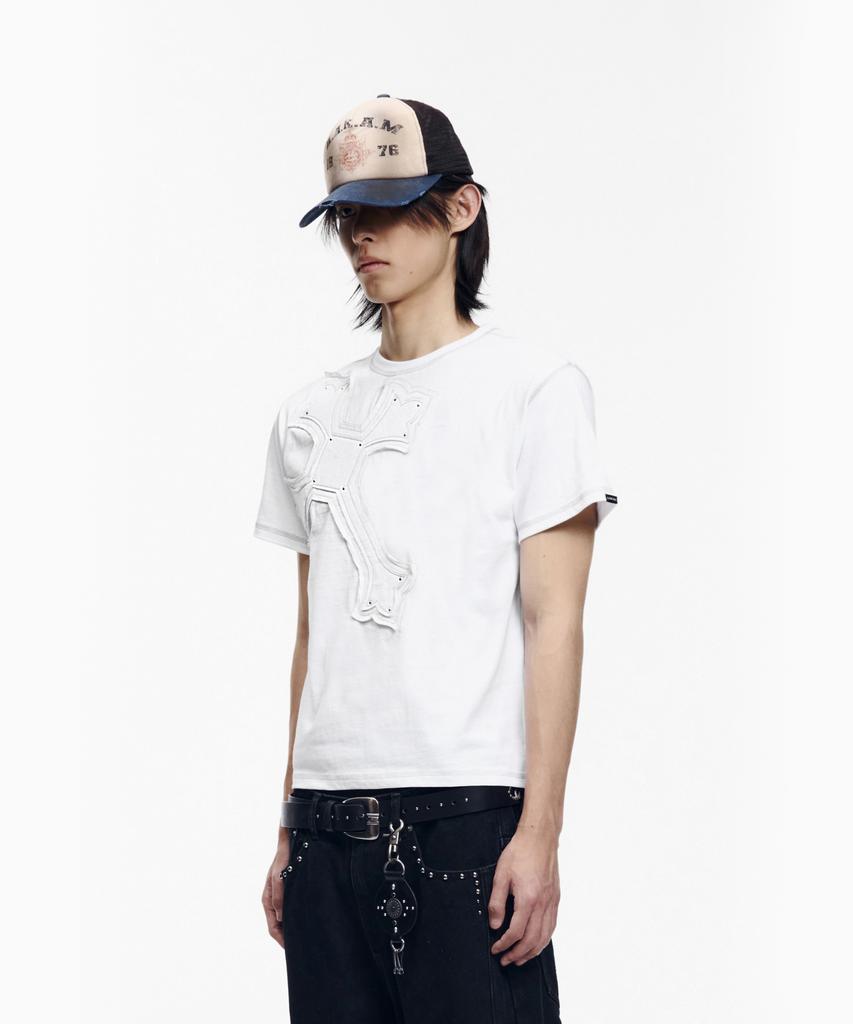 AAKAM Big Patch Cros2 Half Top (White)