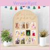 First Photo Year Milestone Baby Frame Rustic Wood Newborn Boys Girls Infant Monthly Picture Display Board Nursery Bedroom Wall Decoration Keepsake