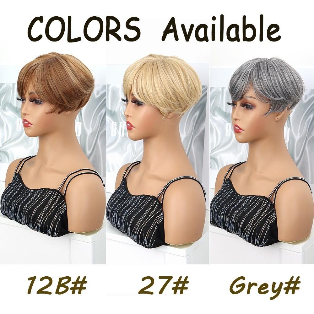 Hair Extension Everyday Short Hair Topper Clip In Fringe Hair Pieces  Gray Root Coverage