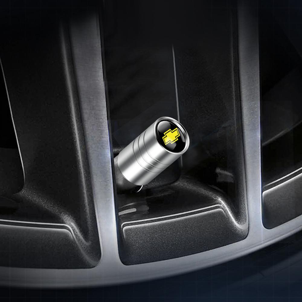 4pcs Car Metal Wheel Tire Valve Caps Cover For Chevrolet Cruze Spark Onix Captiva Sonic Spark Sail Aveo Aveo Trax Impala Camaro