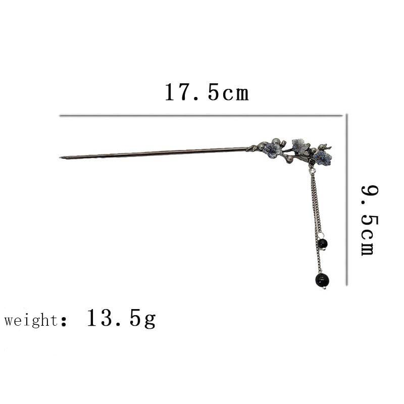 Vintage Flower Beads Tassel Hairpin for Women Girl New Jewelry Gifts Headdress Hair Clip Chinese Hanfu Hair Sticks Accessories