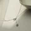 Pull pearl necklace female elegant retro high-end design sense ins cold style necklace female