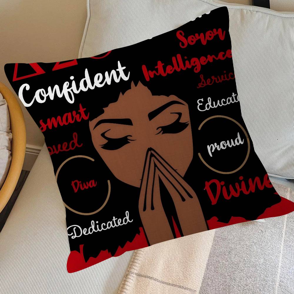 LOGO D-Delta S-Sigma Theta   Pillow Gifts Home Office Furnishings Bedroom Sofa Car Cushion Cover case 45x45cm