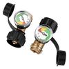 Contor dublu de presiune al rezervorului de propan pentru RV Camper - Adaptor QCC1 pentru America de Nord